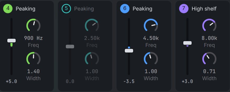 EQ band controls